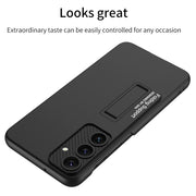 For Samsung Galaxy S24+ 5G GKK Ultra-thin Shockproof Phone Case with Holder(Black)