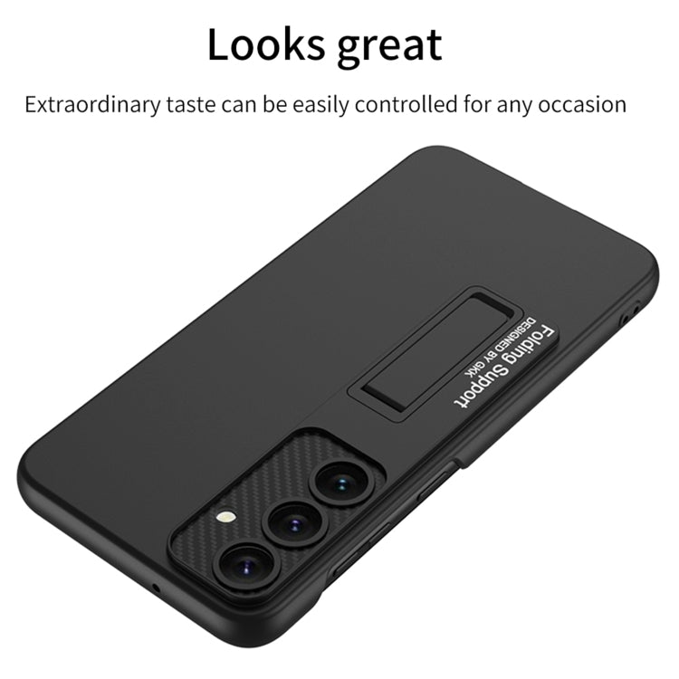 For Samsung Galaxy S24+ 5G GKK Ultra-thin Shockproof Phone Case with Holder(Black)