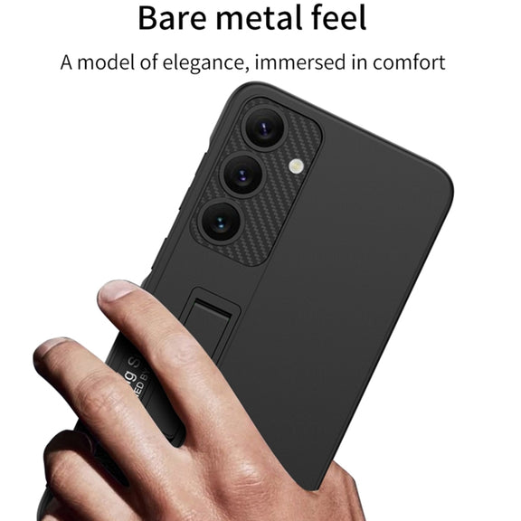 For Samsung Galaxy S24+ 5G GKK Ultra-thin Shockproof Phone Case with Holder(Black)