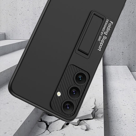For Samsung Galaxy S24+ 5G GKK Ultra-thin Shockproof Phone Case with Holder(Black)