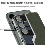 For Samsung Galaxy S24 5G GKK Plating TPU + Leather Supercar Full Coverage Phone Case(Purple)