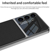 For Samsung Galaxy S24+ 5G GKK Plating TPU + Leather Full Coverage Phone Case(Carbon Fibre)