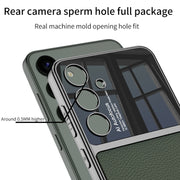 For Samsung Galaxy S24 5G GKK Plating TPU + Leather Full Coverage Phone Case(Black)