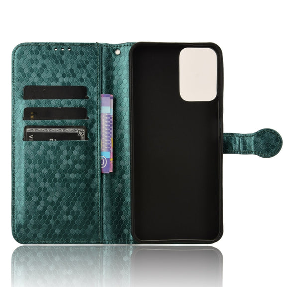 For Motorola Moto G Power 5G 2024 Honeycomb Dot Texture Leather Phone Case(Green)