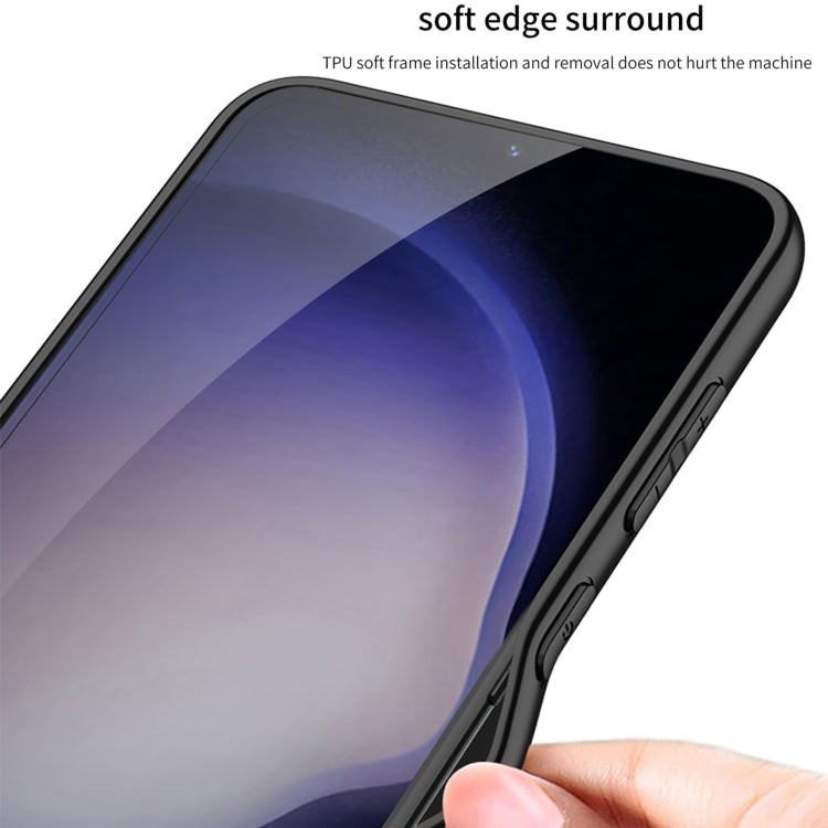 For Samsung Galaxy S24 5G GKK Skin Feel Frosted Leather MagSafe Magnetic Phone Case with Holder(Brown) - Galaxy S24 5G Cases by GKK | Online Shopping South Africa | PMC TechLife | Buy Now Pay Later Mobicred