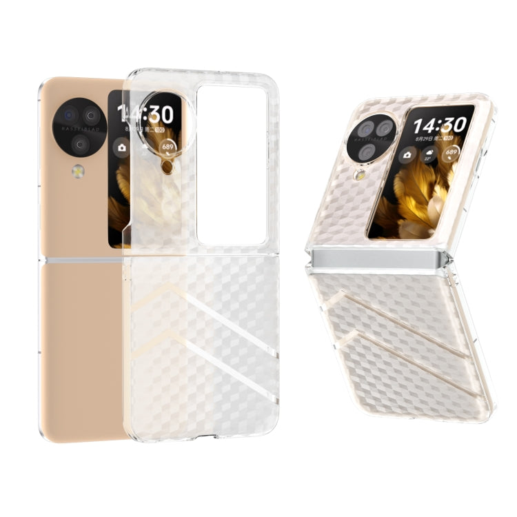 For OPPO Find N3 Flip Wave Pattern Transparent Frosted Phone Case - Find N3 Flip Cases by PMC TechLife | Online Shopping South Africa | PMC TechLife | Buy Now Pay Later Mobicred