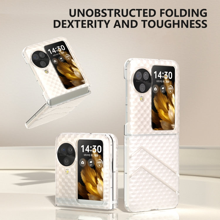 For OPPO Find N3 Flip Wave Pattern Transparent Frosted Phone Case - Find N3 Flip Cases by PMC TechLife | Online Shopping South Africa | PMC TechLife | Buy Now Pay Later Mobicred