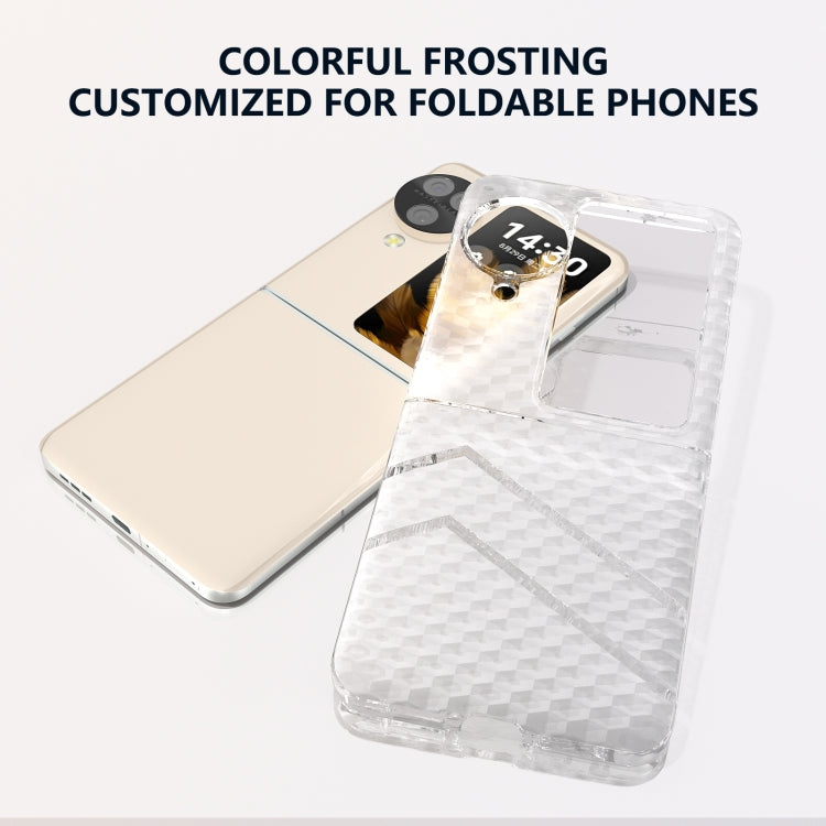 For OPPO Find N3 Flip Wave Pattern Transparent Frosted Phone Case - Find N3 Flip Cases by PMC TechLife | Online Shopping South Africa | PMC TechLife | Buy Now Pay Later Mobicred