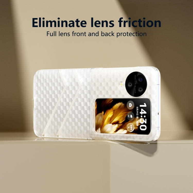 For OPPO Find N3 Flip Wave Pattern Transparent Frosted Phone Case - Find N3 Flip Cases by PMC TechLife | Online Shopping South Africa | PMC TechLife | Buy Now Pay Later Mobicred