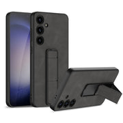 For Samsung Galaxy S24 5G GKK Skin Feel Frosted Leather Fold Holder Phone Case(Grey)