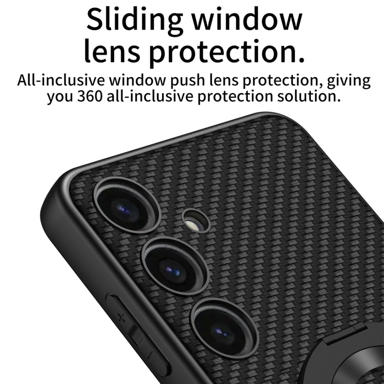 For Samsung Galaxy S24 5G GKK Skin Feel Leather MagSafe Magnetic Phone Case with Holder(Black) - Galaxy S24 5G Cases by GKK | Online Shopping South Africa | PMC TechLife | Buy Now Pay Later Mobicred