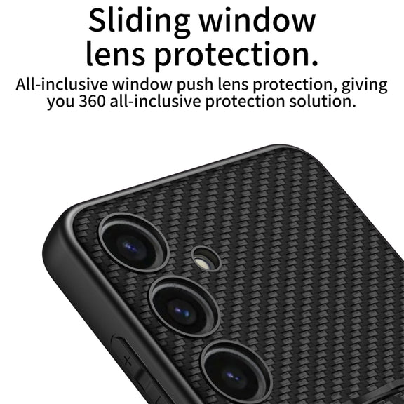 For Samsung Galaxy S24 5G GKK Skin Feel Leather Fold Holder Phone Case(Black)