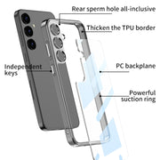 For Samsung Galaxy S24 5G GKK Space Frame Transparent PC + TPU Phone Case(Transparent Black)