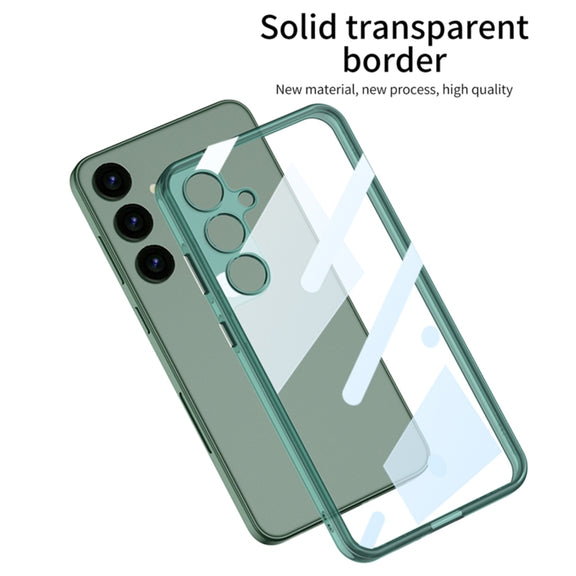 For Samsung Galaxy S24 5G GKK Space Frame Transparent PC + TPU Phone Case(Transparent Black)