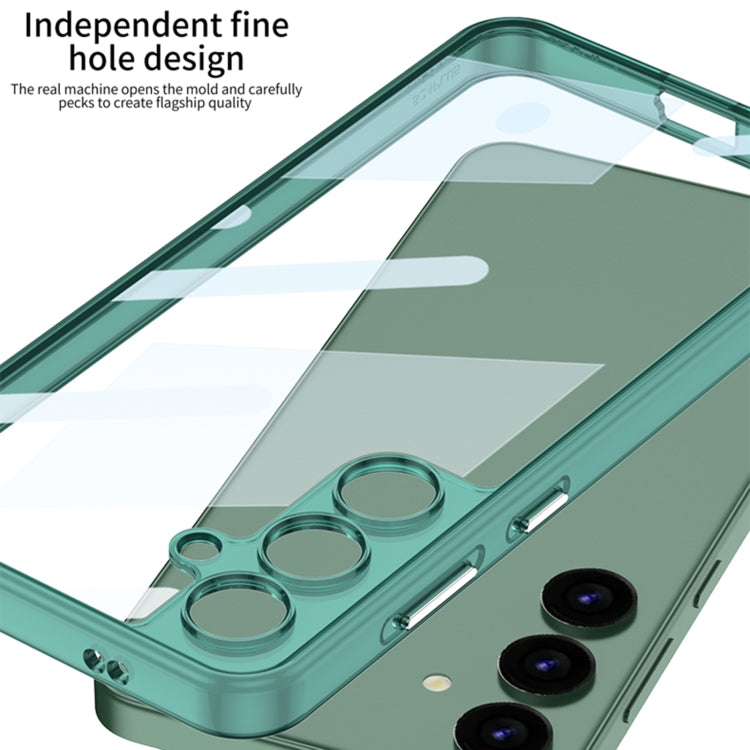 For Samsung Galaxy S24 5G GKK Space Frame Transparent PC + TPU Phone Case(Transparent Black)
