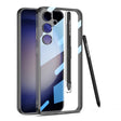 For Samsung Galaxy S24 5G GKK Space Frame Transparent PC + TPU Phone Case with Pen(Transparent Black) - Galaxy S24 5G Cases by GKK | Online Shopping South Africa | PMC Jewellery | Buy Now Pay Later Mobicred