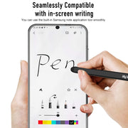 For Samsung Galaxy S24 5G GKK Space Frame Transparent PC + TPU Phone Case with Pen(Transparent Black)