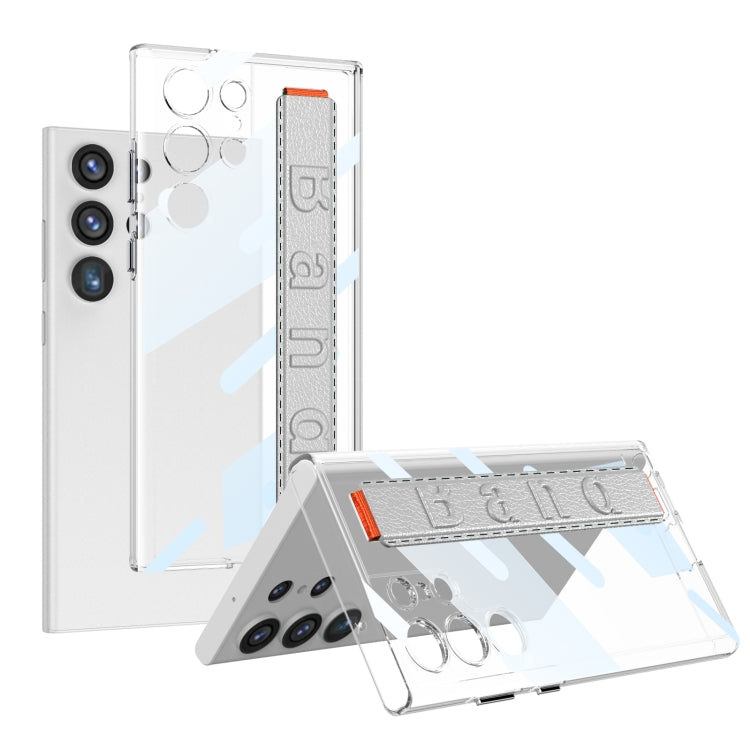 For Samsung Galaxy S24 Ultra 5G GKK Space Frame Transparent PC + TPU Phone Case with Wrist Strap(White) - Galaxy S24 Ultra 5G Cases by GKK | Online Shopping South Africa | PMC TechLife