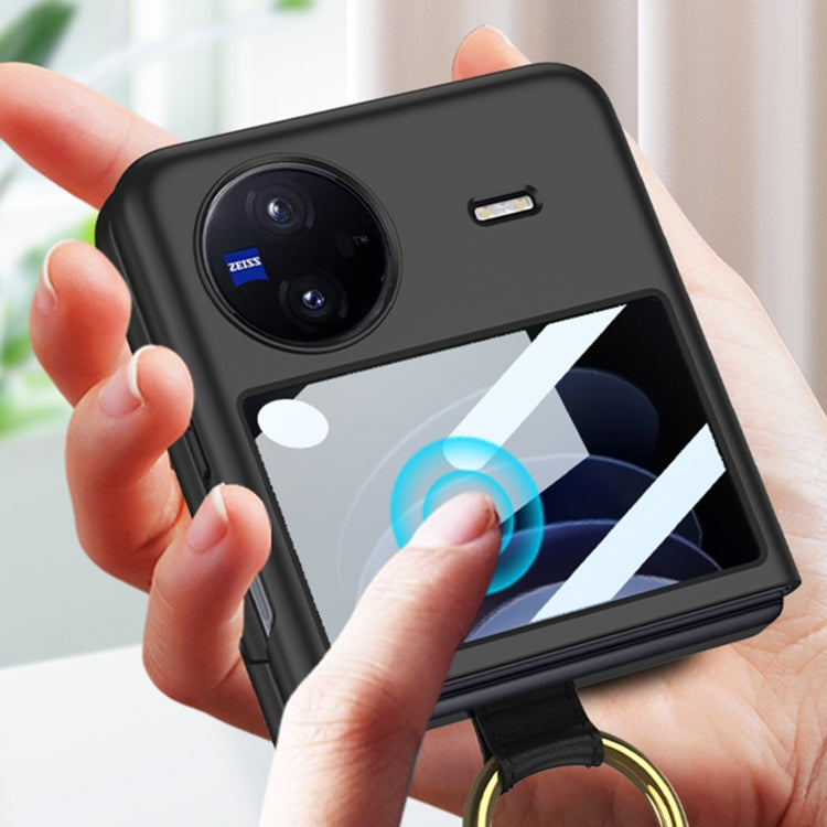 For vivo X Flip GKK Integrated Ultra-thin Full Coverage Phone Case with Ring Holder(Gold) - free shipping - PMC Jewellery - Order now!