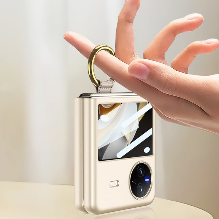 For vivo X Flip GKK Integrated Ultra-thin Full Coverage Phone Case with Ring Holder(Gold) - free shipping - PMC Jewellery - Order now!