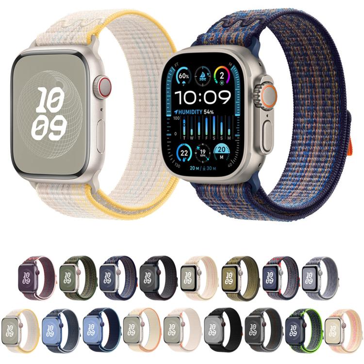 For Apple Watch Ultra 2 49mm Loop Nylon Watch Band(Milky White)