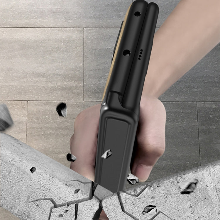 For Huawei Mate X2 GKK Integrated Frosted Fold Hinge Privacy Leather Phone Case with Holder(Grey) - free shipping - PMC Jewellery - Order now!