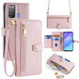 For Itel Vision 1 Pro Sheep Texture Cross-body Zipper Wallet Leather Phone Case(Pink) - More Brand by PMC TechLife | Online Shopping South Africa | PMC TechLife | Buy Now Pay Later Mobicred
