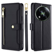 For Itel RS4 4G Sheep Texture Cross-body Zipper Wallet Leather Phone Case(Black) - More Brand by PMC TechLife | Online Shopping South Africa | PMC TechLife | Buy Now Pay Later Mobicred