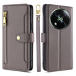 For Itel RS4 4G Sheep Texture Cross-body Zipper Wallet Leather Phone Case(Grey) - More Brand by PMC TechLife | Online Shopping South Africa | PMC TechLife | Buy Now Pay Later Mobicred
