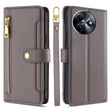 For Itel S24 4G Sheep Texture Cross-body Zipper Wallet Leather Phone Case(Grey) - More Brand by PMC TechLife | Online Shopping South Africa | PMC TechLife | Buy Now Pay Later Mobicred