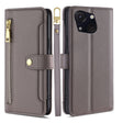 For Itel A50C 4G Sheep Texture Cross-body Zipper Wallet Leather Phone Case(Grey) - More Brand by PMC TechLife | Online Shopping South Africa | PMC TechLife | Buy Now Pay Later Mobicred