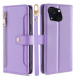 For Itel A50C 4G Sheep Texture Cross-body Zipper Wallet Leather Phone Case(Purple) - More Brand by PMC TechLife | Online Shopping South Africa | PMC TechLife | Buy Now Pay Later Mobicred