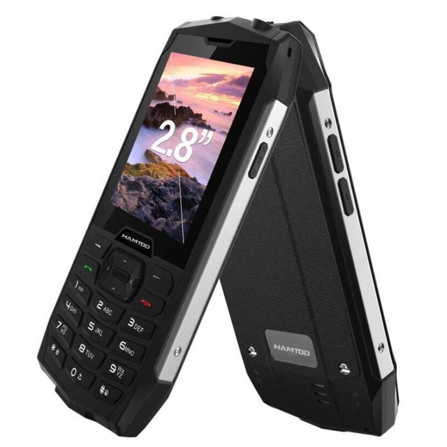 HAMTOD H3 Rugged Phone, EU Version, 2.8 inch T107 ARM CortexTM A7 Quad-core 1.0GHz, Network: 4G, VoLTE, BT, SOS(Silver)