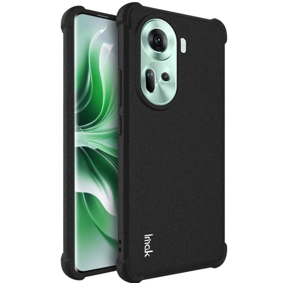 For OPPO Reno11 5G Global imak Shockproof Airbag TPU Phone Case(Matte Black)