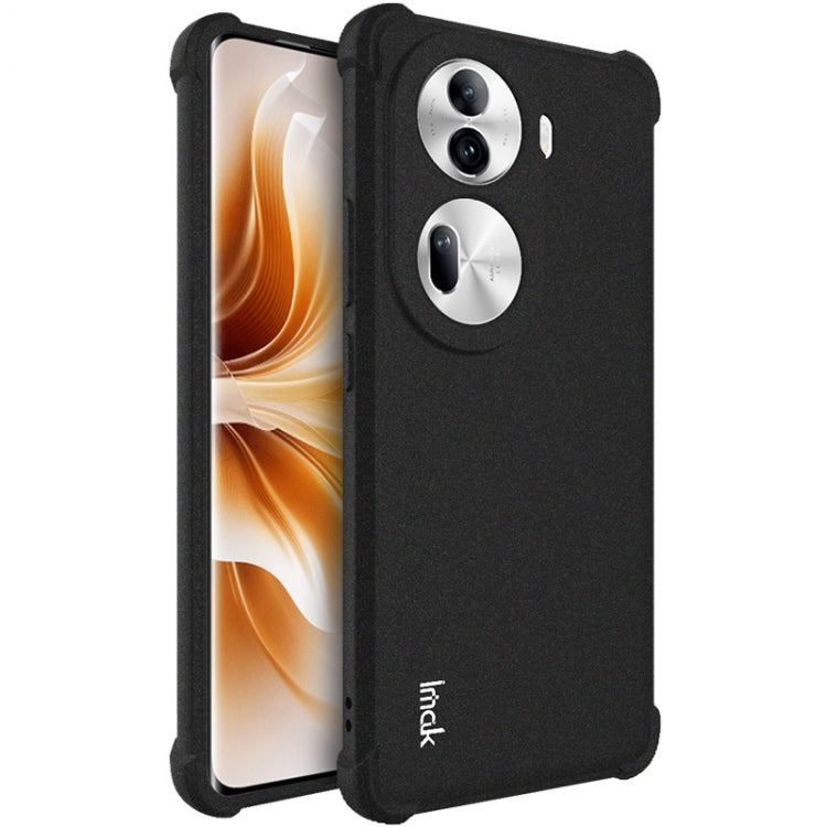 For OPPO Reno11 Pro 5G Global imak Shockproof Airbag TPU Phone Case(Matte Black) - OPPO Cases by imak | Online Shopping South Africa | PMC Jewellery | Buy Now Pay Later Mobicred
