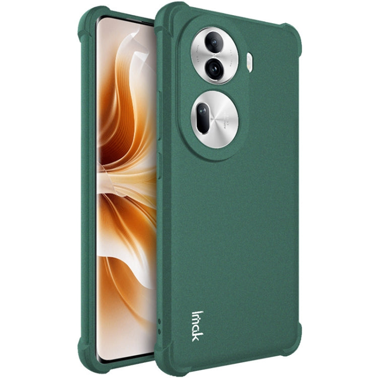 For OPPO Reno11 Pro 5G Global imak Shockproof Airbag TPU Phone Case(Matte Green) - free shipping - PMC Jewellery - Order now!