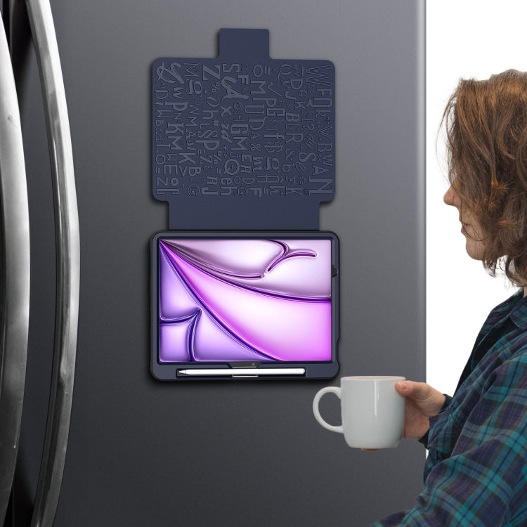 For iPad Air 11 2024 Notebook Magnetic Leather Tablet Case(Navy Blue) - iPad Air 11 2024 Cases by PMC TechLife | Online Shopping South Africa | PMC TechLife | Buy Now Pay Later Mobicred