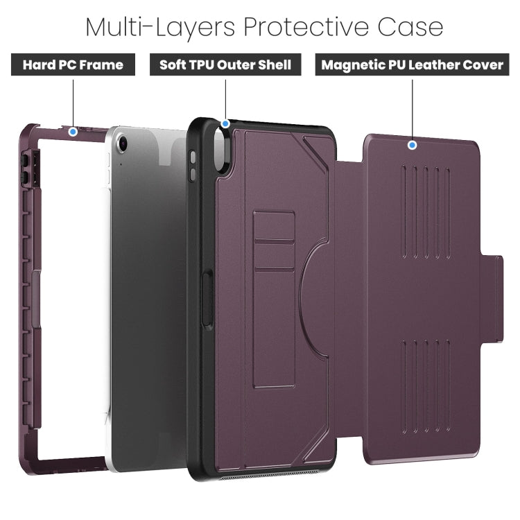 For iPad Air 11 2025 / 2024 Notebook Magnetic Leather Tablet Case(Purple) - free shipping - PMC TechLife - Order now!