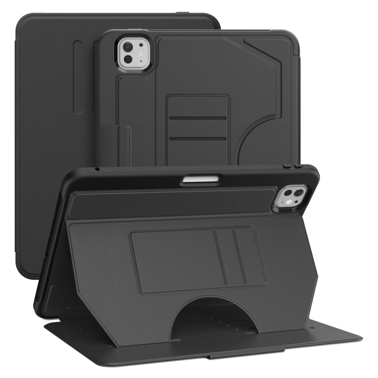 For iPad Pro 11 2024 Notebook Magnetic Leather Tablet Case(Black) - iPad Pro 11 2024 Cases by PMC TechLife | Online Shopping South Africa | PMC TechLife | Buy Now Pay Later Mobicred