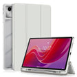 For Lenovo Tab M11 / Xiaoxin Pad 2024 Acrylic 3-Fold Solid Color Smart Leather Tablet Case(Grey) - free shipping - PMC Jewellery - Order now!