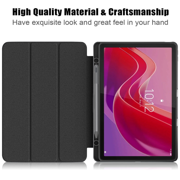 For Lenovo Tab M11 / Xiaoxin Pad 2024 Acrylic 3-Fold Painted Smart Leather Tablet Case(Graffiti) - Lenovo by PMC Jewellery | Online Shopping South Africa | PMC Jewellery | Buy Now Pay Later Mobicred