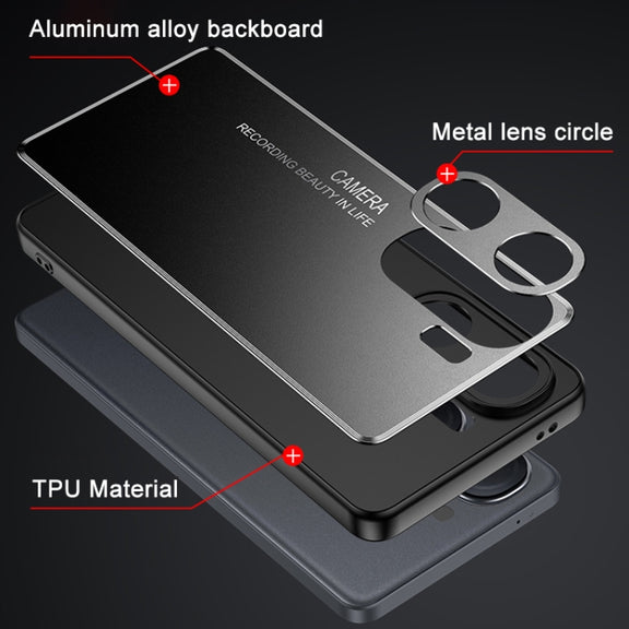 For vivo iQOO Neo 9 Frosted Metal Phone Case(Black)