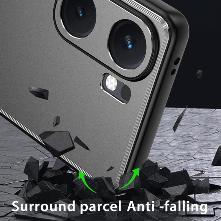 For vivo iQOO Neo 9 Frosted Metal Phone Case(Black)