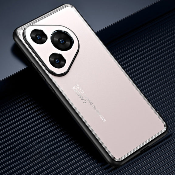 For Huawei Pura 70 Frosted Metal Phone Case(Gold)
