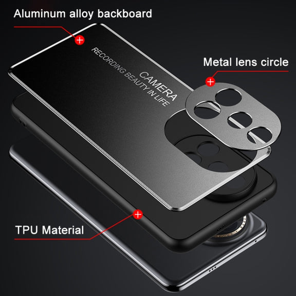 For Huawei Pura 70 Frosted Metal Phone Case(Silver)