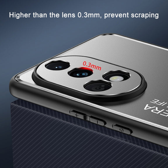 For Huawei Pura 70 Frosted Metal Phone Case(Silver)