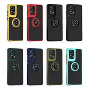For Motorola Moto G Stylus 5G 2024 Q Shadow 1 Series TPU + PC Phone Case with Ring(Black+Black)