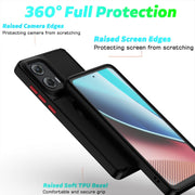 For Motorola Moto G Stylus 5G 2024 Q Shadow 1 Series TPU + PC Phone Case with Ring(Yellow)