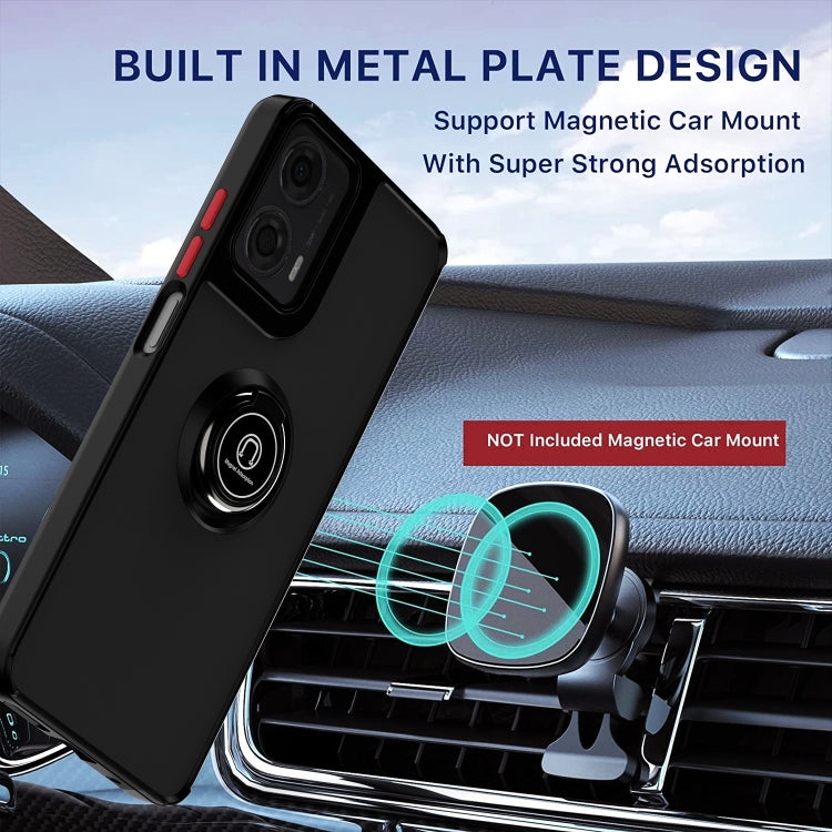 For Motorola Moto G24 / G04 Q Shadow 1 Series TPU + PC Phone Case with Ring(Dark Green) - Motorola Cases by PMC TechLife | Online Shopping South Africa | PMC TechLife | Buy Now Pay Later Mobicred