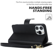 For iPhone 15 Pro Max Multi-Card Wallet RFID Leather Phone Case(Black)
